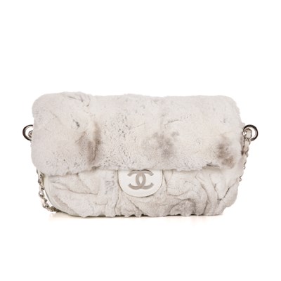 Lot 308 - Chanel, a fur flap handbag, designed with a...