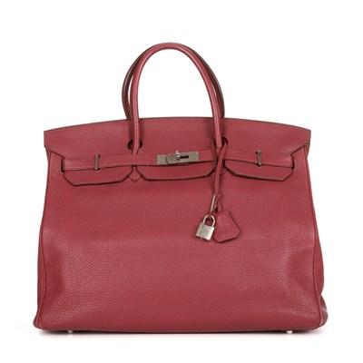 Lot 365 - Hermes, a 2010 burgundy Birkin 40 handbag,...