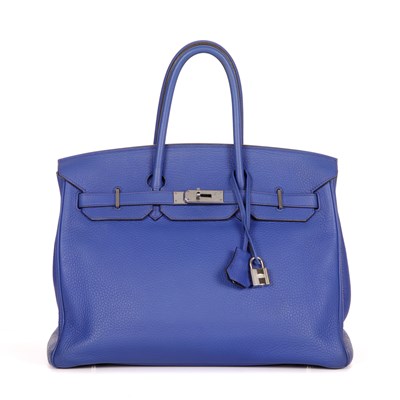 Lot 364 - Hermes, a 2011 electric blue leather Birkin 35...