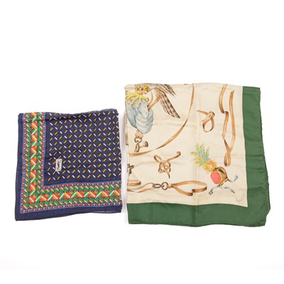 Lot 473 - Two designer square scarves, to include a...