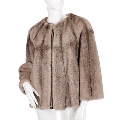 Lot 492 - Pinko, a blush graphite mink jacket, featuring...