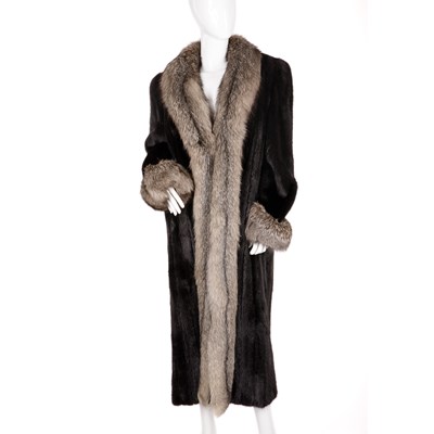 Lot 482 - Grosvenor, a full-length black mink and fox...