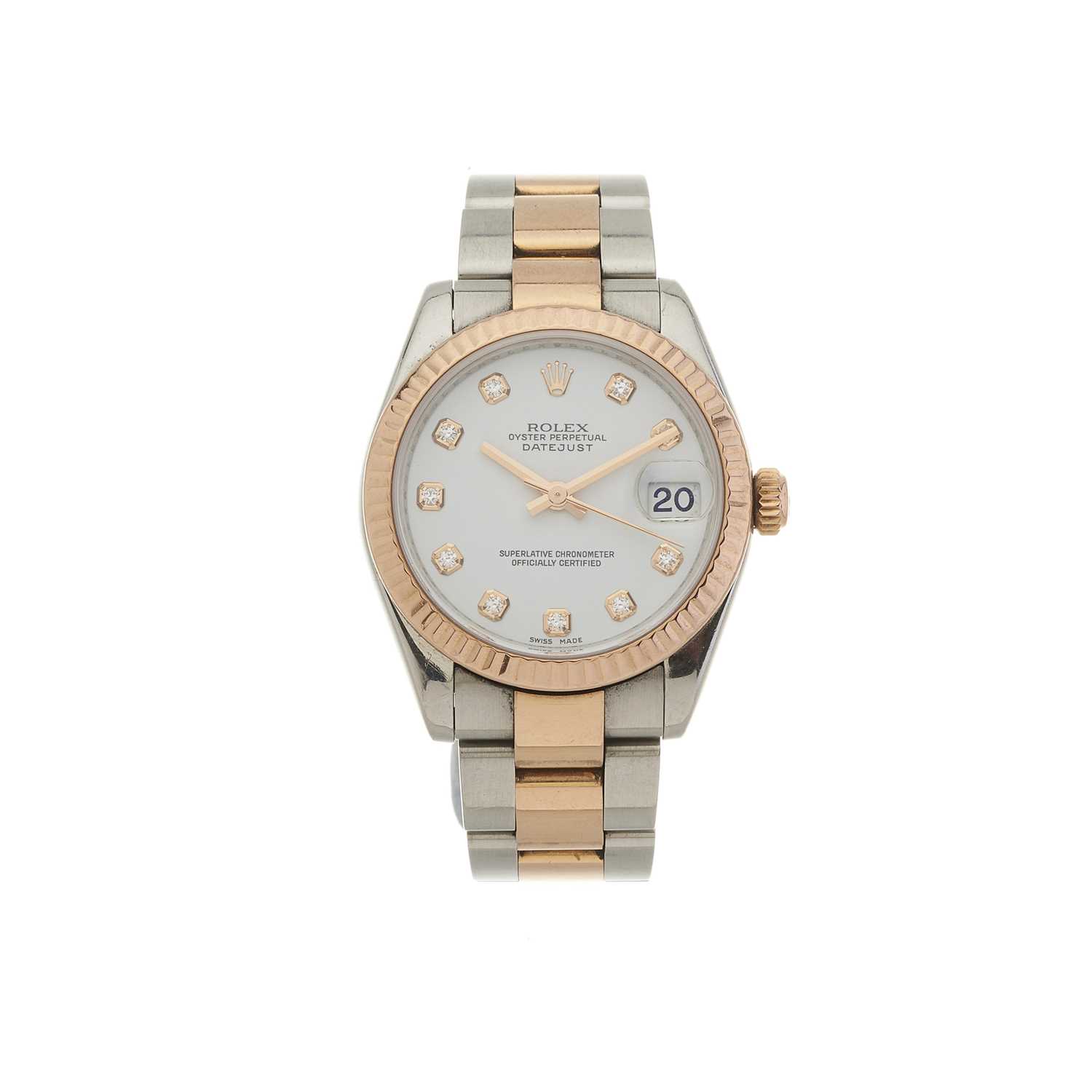 273 - Rolex, a diamond Oyster Perpetual Datejust 31 bracelet watch