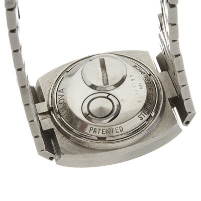 Lot 213 - Bulova, an Accutron Spaceview bracelet watch