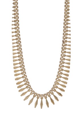 Lot 149 - A 9ct gold fringe necklace