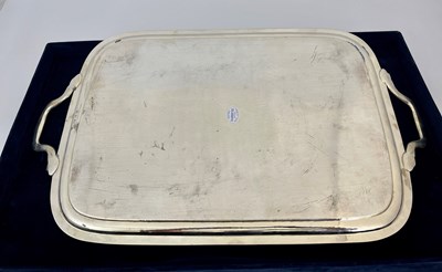 Lot 36 - A George V silver tray, modelled in the...