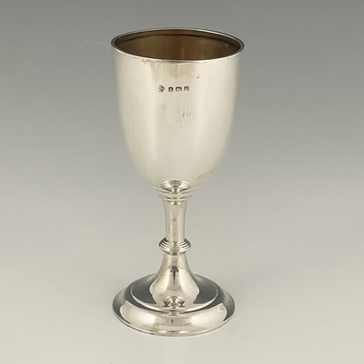 Lot 315 - An Edwardian silver goblet, the tapered ovoid...