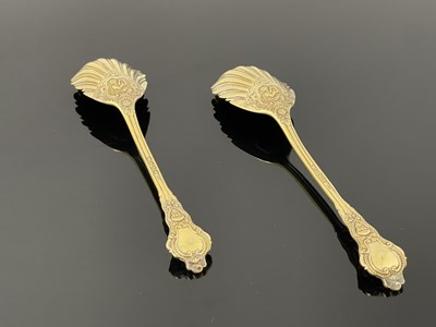 Lot 76 - A pair of Victorian silver gilt fruit serving...