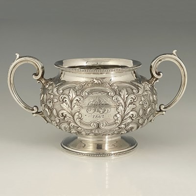 Lot 412 - A Victorian silver two-handled sugar bowl, the...