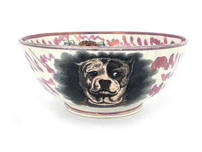 Lot 1020 - A Sunderland lustre punch bowl, Moore and Co