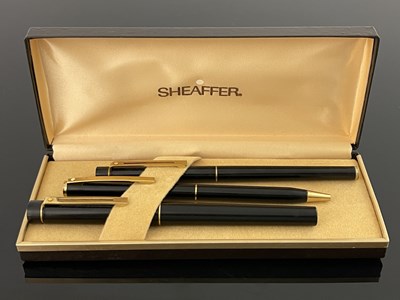 Lot 223 - Sheaffer, a Targa two pen set, including fountain pen and rollerball