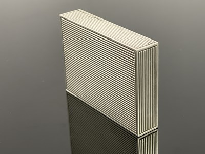 Lot 146 - An Italian Modernist silver and lapis compact, G Ciardetti, Florence