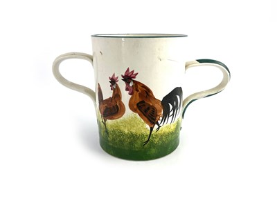 Lot 803 - Wemyss, a twin handled cockerel mug