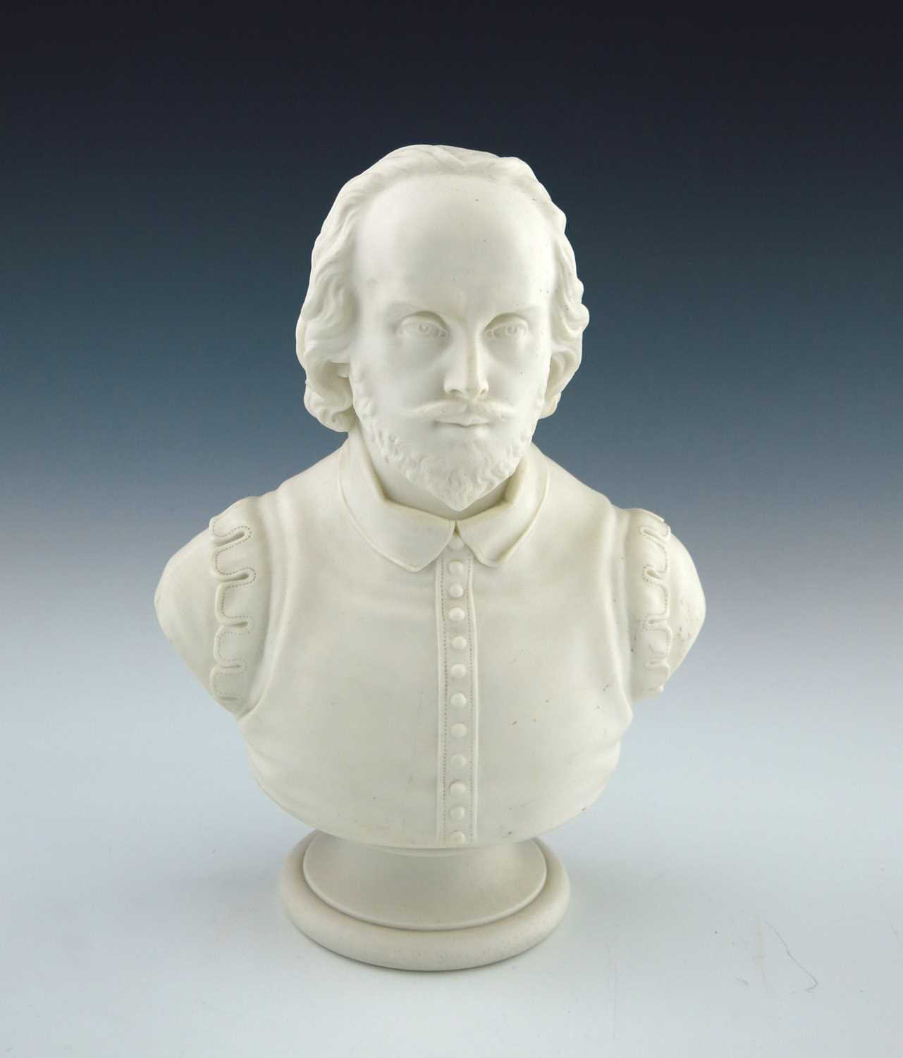 Lot 771 - A Wedgwood Parian ware bust, The Shakespeare...