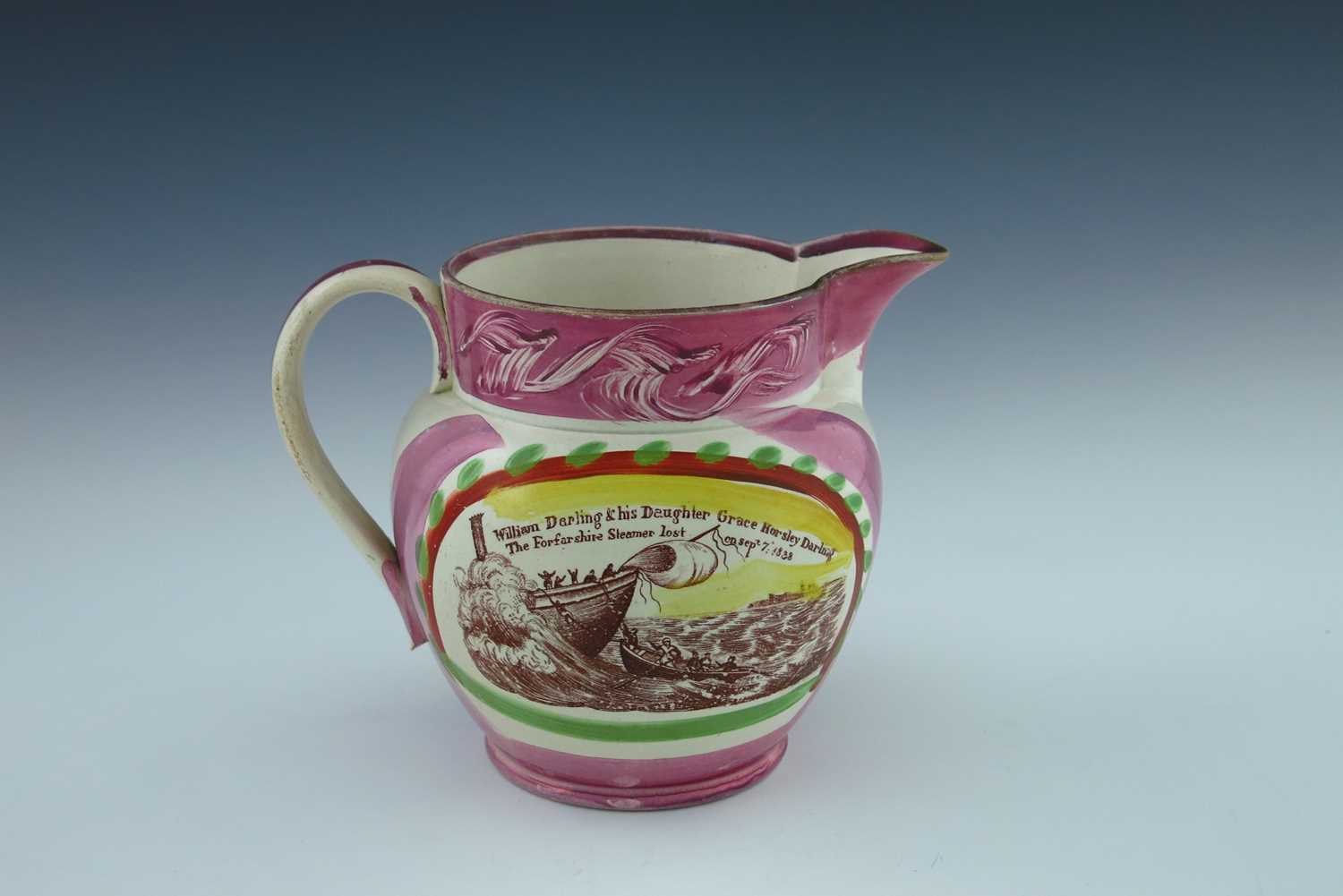 Lot 787 - A Sunderland Lustre jug, Robert Maling,...