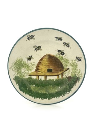 Lot 800 - Wemyss for Thomas Goode, a Beehive painted plate