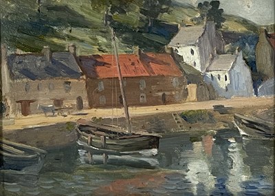 Lot 373 - Style of Donald McIntyre, a coastal harbour...