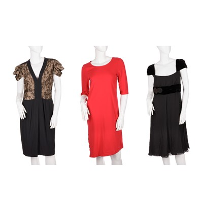 Lot 479 - Three designer dresses, by Armani Jeans,...