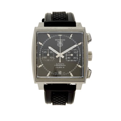 Lot 259 - Tag Heuer, a Monaco Calibre 12 date wrist watch