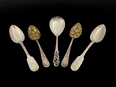 Lot 384 - Four nineteenth-century hallmarked silver...