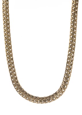 Lot 146 - A 9ct gold fancy-link necklace