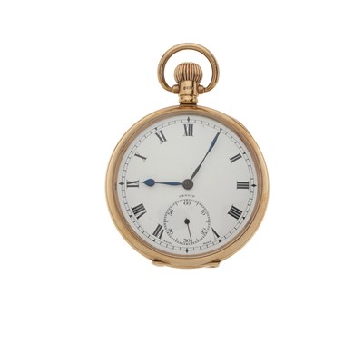 Lot 198 - Zenith, a 9ct gold half hunter pocket watch, circa 1925