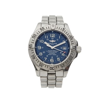 Lot 246 - Breitling, an Aeromarine SuperOcean bracelet watch