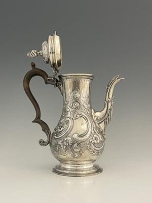 Lot 73 - An early George III silver coffee pot, of...