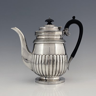 Lot 74 - A George III Regency style silver coffee...