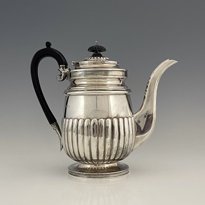 Lot 74 - A George III Regency style silver coffee...