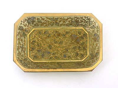 Lot 537 - Moser, a Bohemian enamelled glass tray, circa...