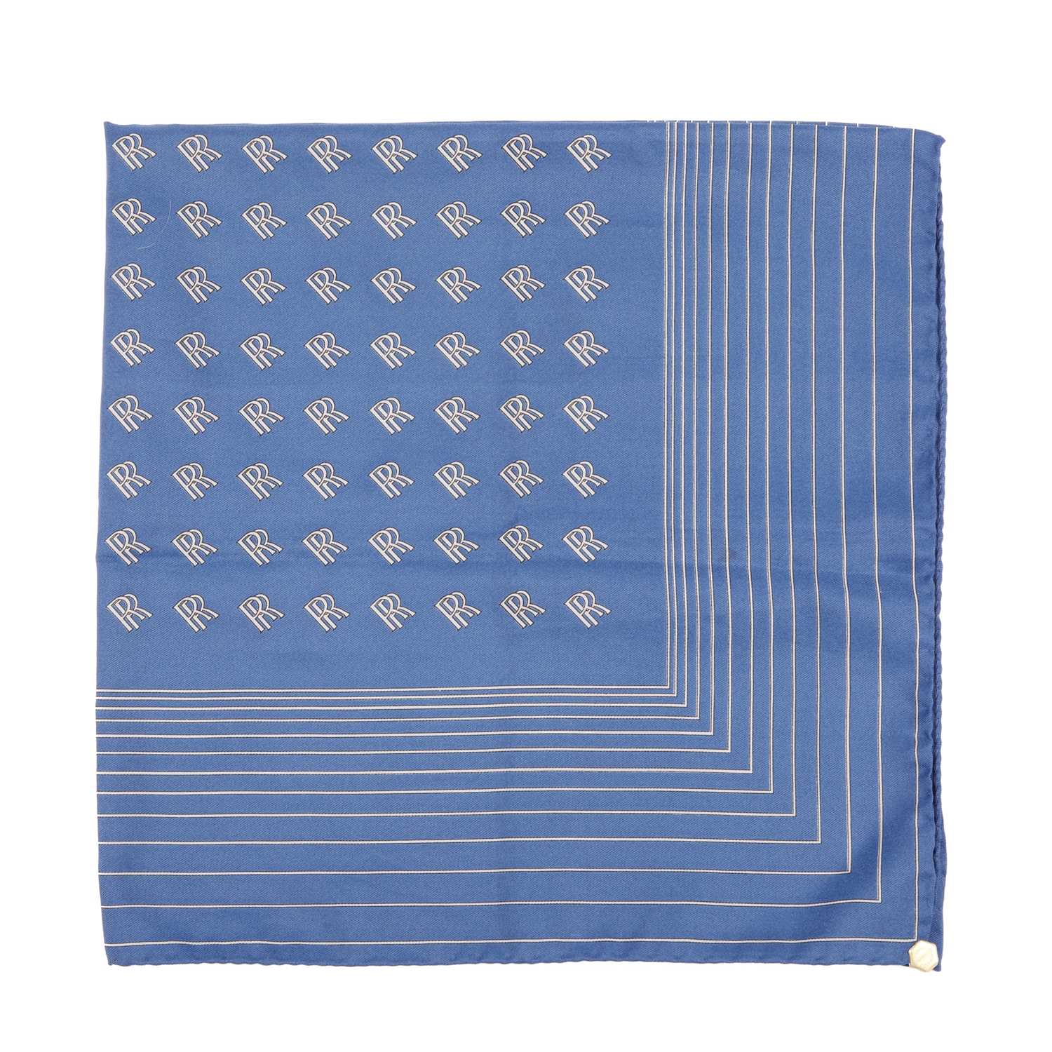 Lot 454 - Rolls Royce, a limited edition blue silk scarf,...