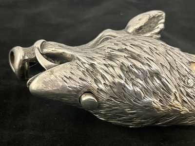 Lot 70 - An Austrian novelty silver mounted and boars...