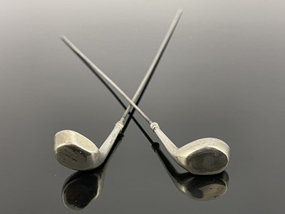 Lot 52 - Charles Horner, a pair of silver golf club...