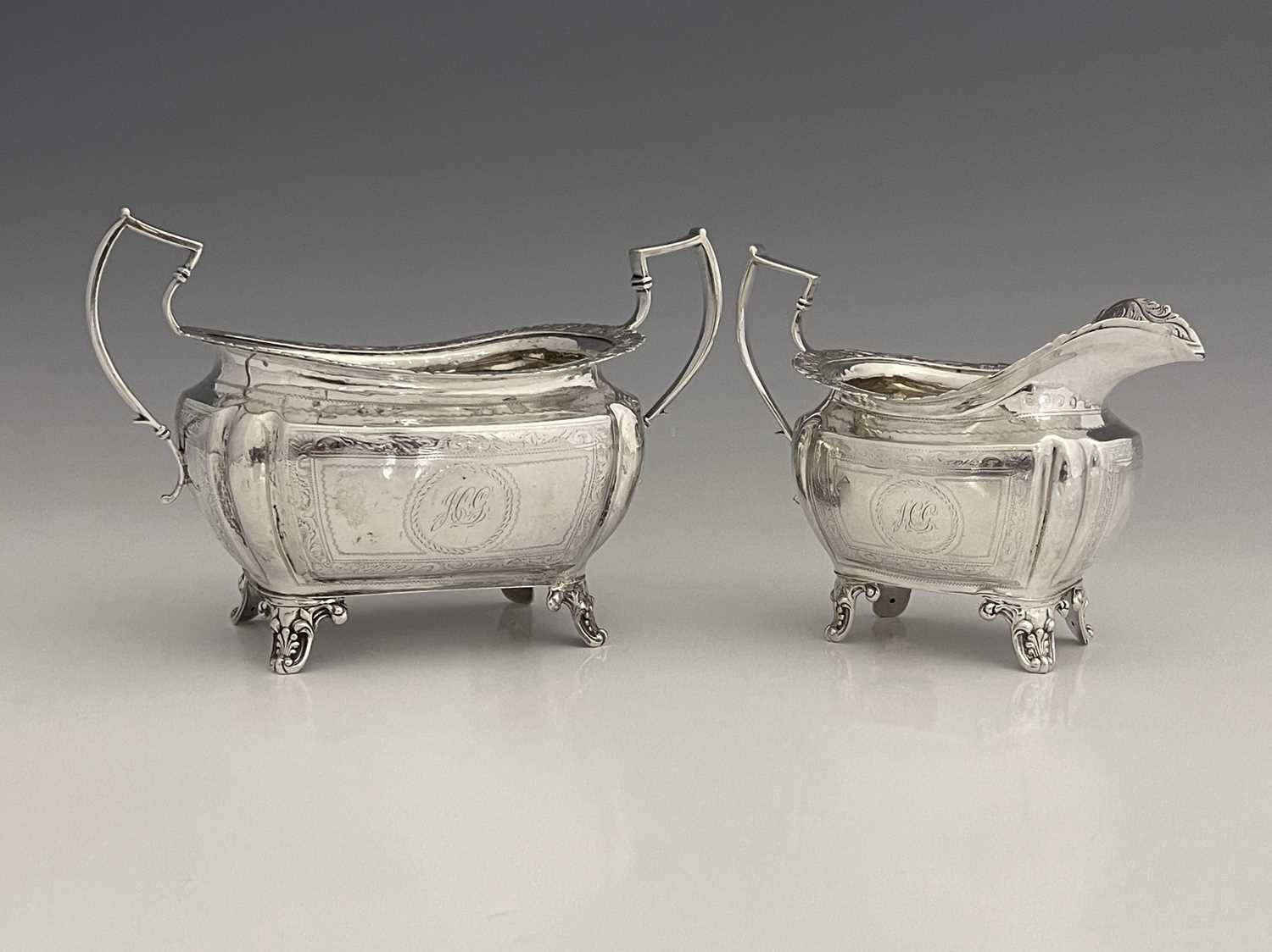 Lot 105 - A William IV Irish silver two handle sugar...