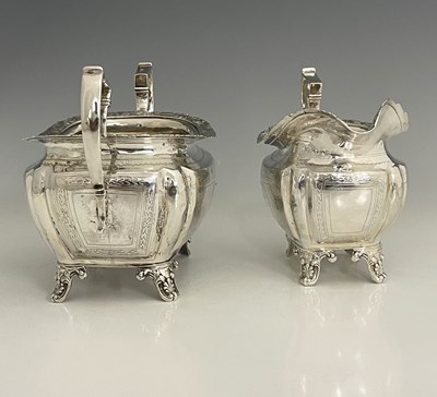 Lot 105 - A William IV Irish silver two handle sugar...