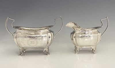 Lot 105 - A William IV Irish silver two handle sugar...