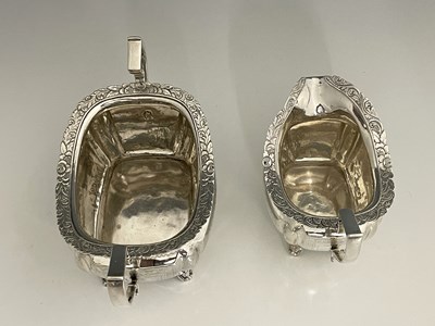 Lot 105 - A William IV Irish silver two handle sugar...