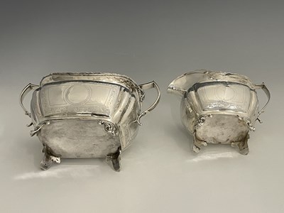 Lot 105 - A William IV Irish silver two handle sugar...