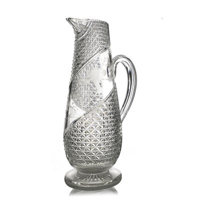 Lot 495 - A Stourbridge cut and engraved glass jug, circa 1870, probably William Fritsche for Thomas Webb