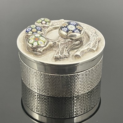 Lot 155 - An Elizabeth II silver circular box, the...