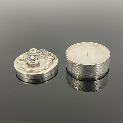 Lot 155 - An Elizabeth II silver circular box, the...