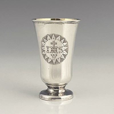 Lot 166 - A Victorian silver communion cup, part of a...