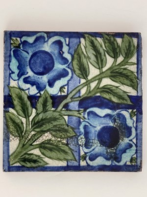 Lot 784 - William Morris, a Rose and Trellis tile