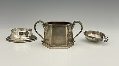 Lot 243 - A George V silver two handled sugar bowl, of...