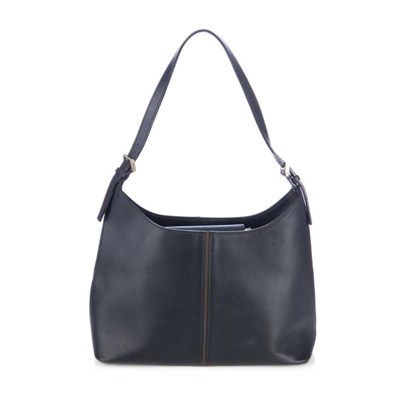 Lot 14 - Burberry, a hobo handbag, crafted from black...