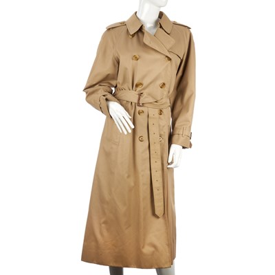 Lot 19 - Burberry, a ladies trench coat, designed with...