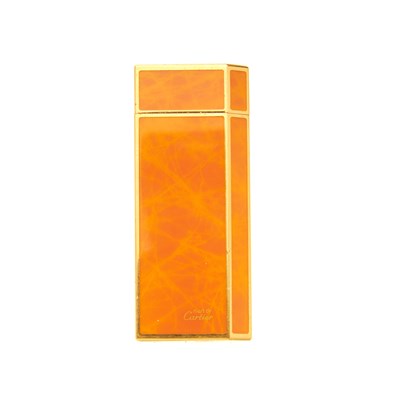 Lot 28 - Cartier, a Must De Cartier enamel lighter,...
