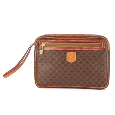 Lot 40 - Celine, a vintage macadam wristlet clutch,...