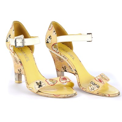 Lot 66 - Chanel, a pair of heeled sandals, crafted with...